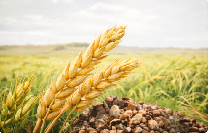 Golden wheat field harvest